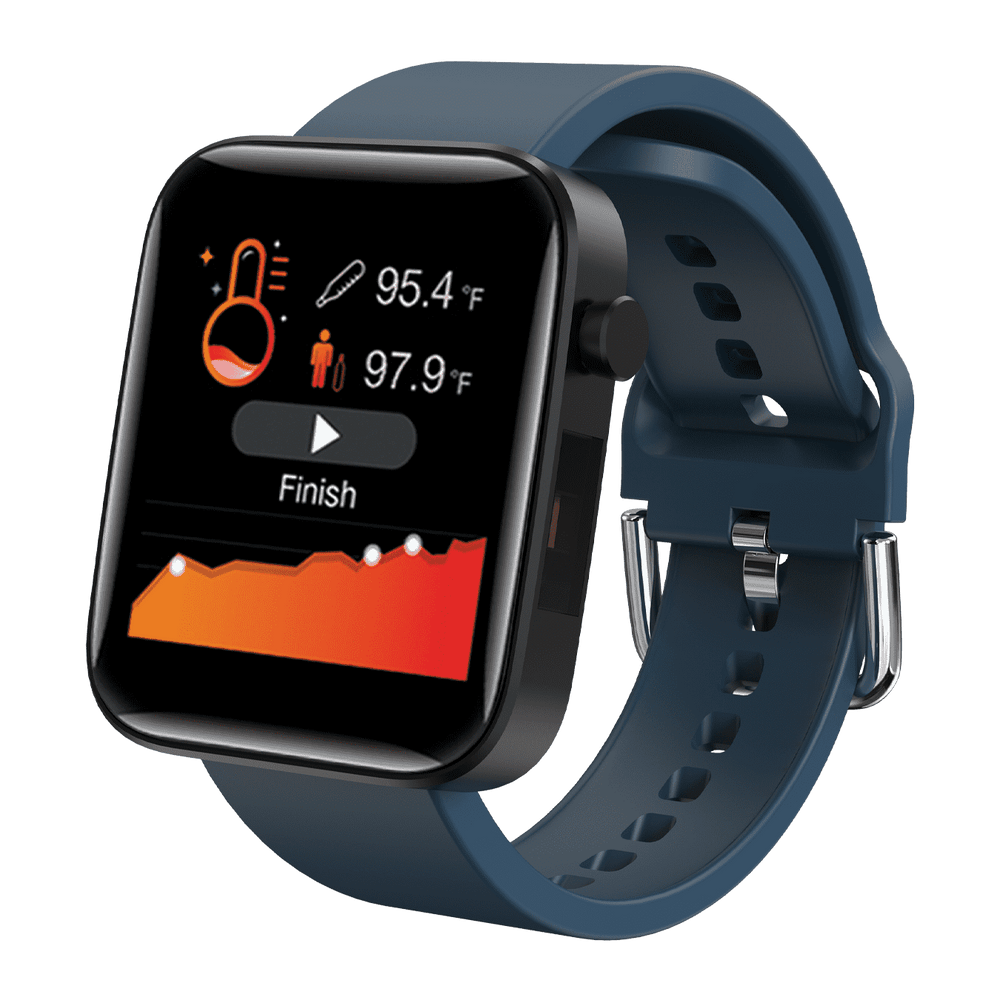 blue silicone watch strap