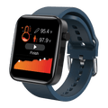 blue silicone watch strap