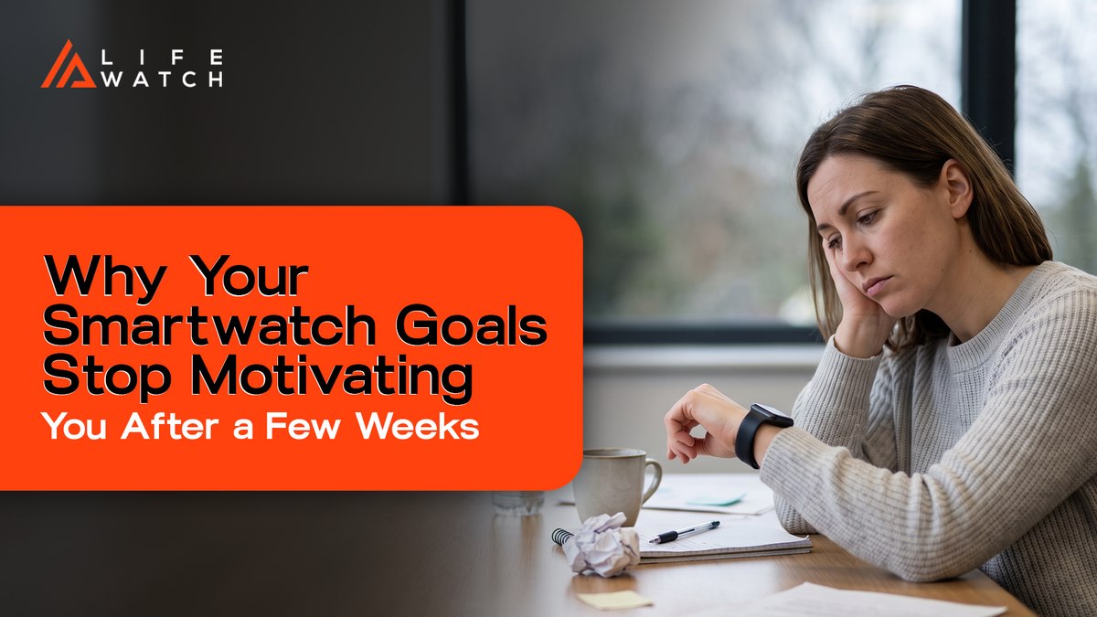 Smartwatch fitness goals and motivation tracking on a wearable device