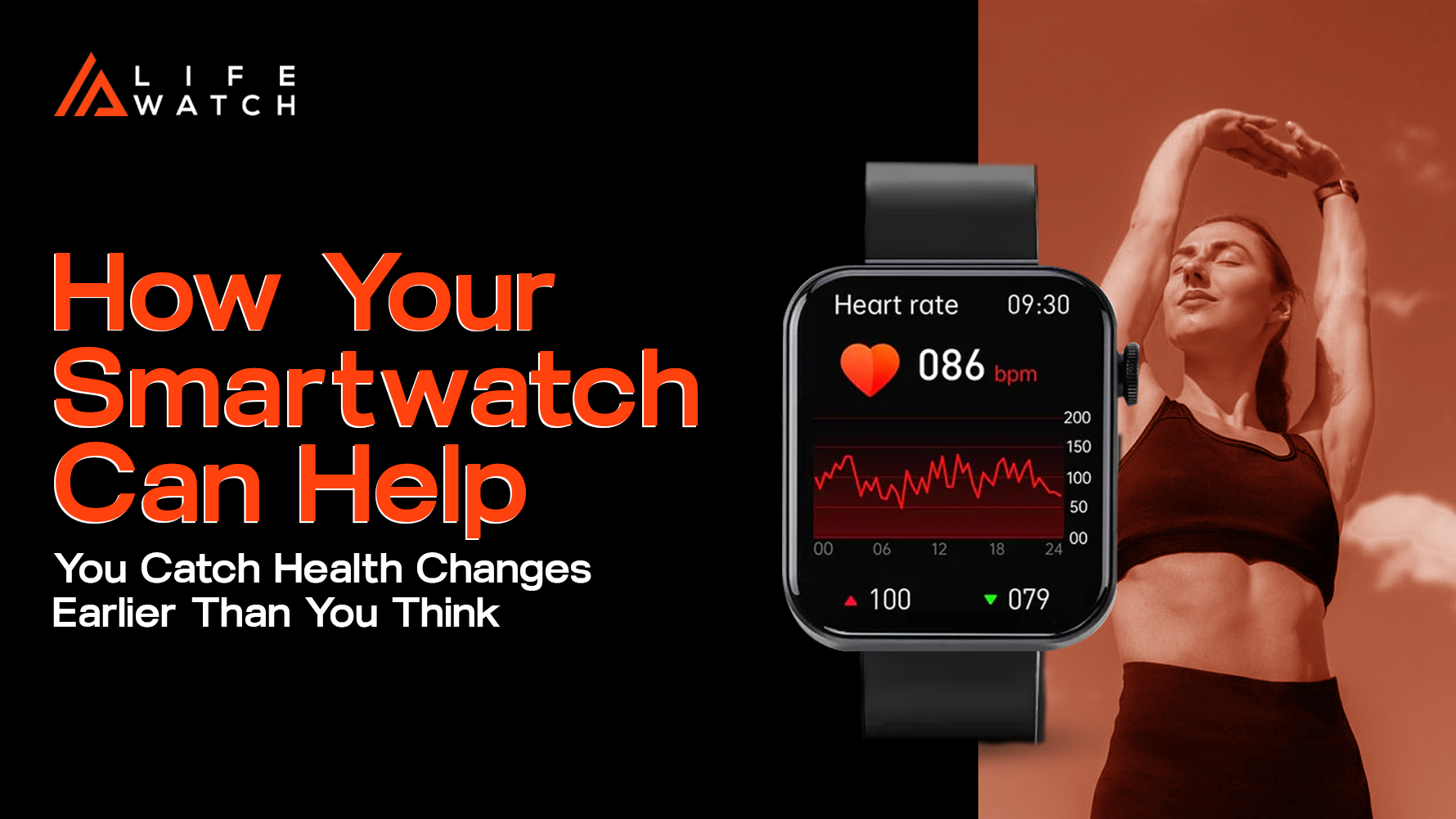 Person checking health data on smartwatch showing heart rate and wellness tracking during daily activity.