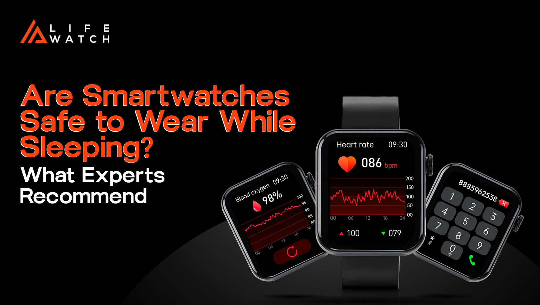 Smartwatch with multiple health monitoring screens, representing insights on wearing smartwatches overnight and related expert advice.