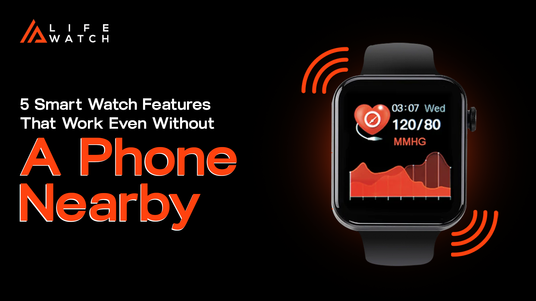 Smartwatch using offline health and fitness features without a phone