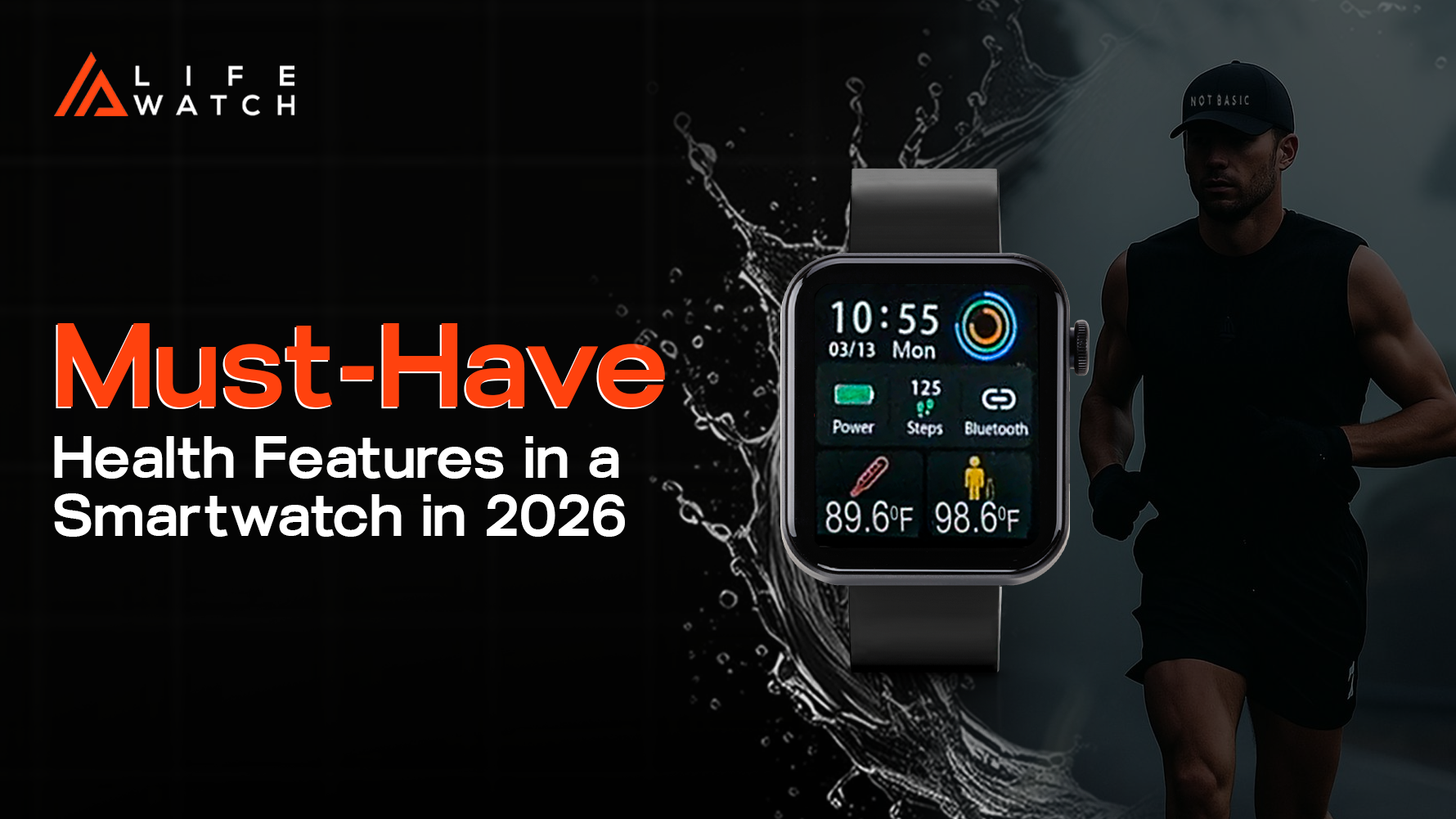 A future-ready health tech article header revealing the essential smartwatch features that will define personal wellness and proactive care in 2026.