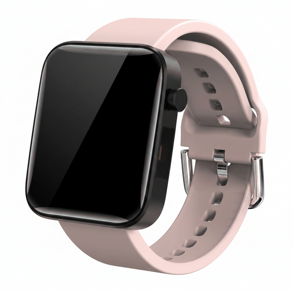 Pink Silicone Rubber Watch Strap