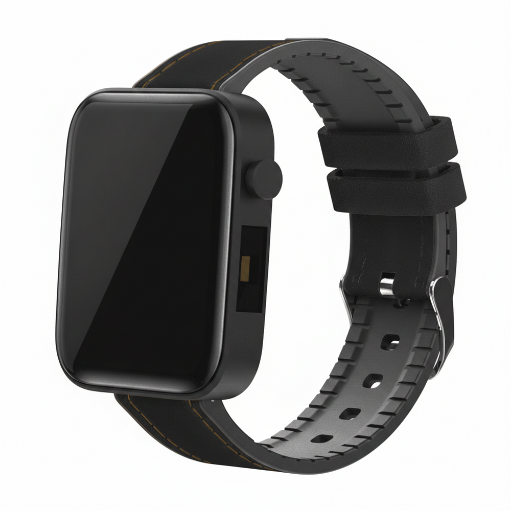 Black Leather Watch Band