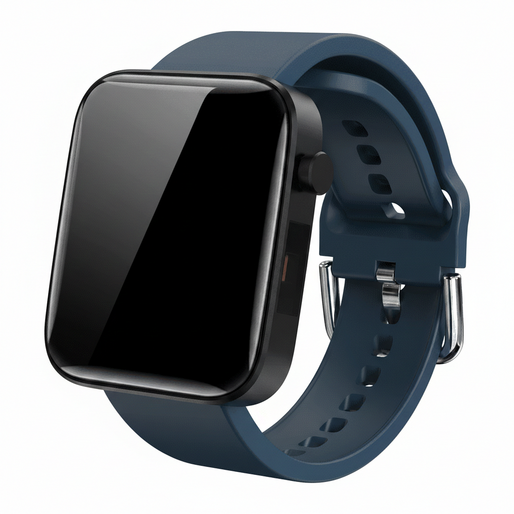 Blue Silicone Watch Band