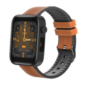 Life watch: brown leather watch band