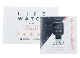 Image of the Life Watch - Deluxe user manual and quick start guides.